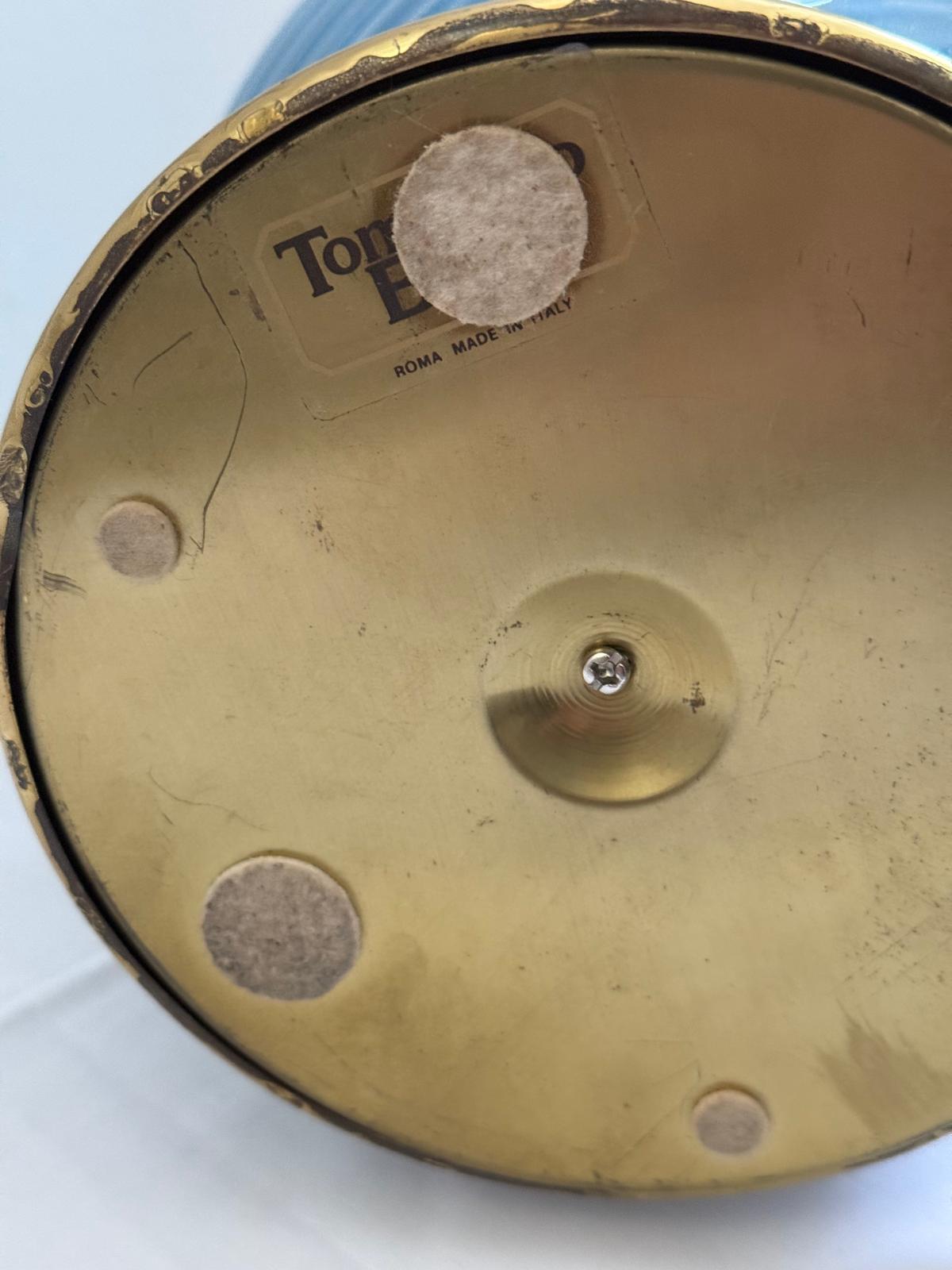 Autre Lampe de table italienne des années 70 en verre bleu de Murano par Tommaso Barbi en vente