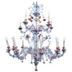 Antique Italian Ca' Rezzonico Chandelier in Murano Glass, 1920s
