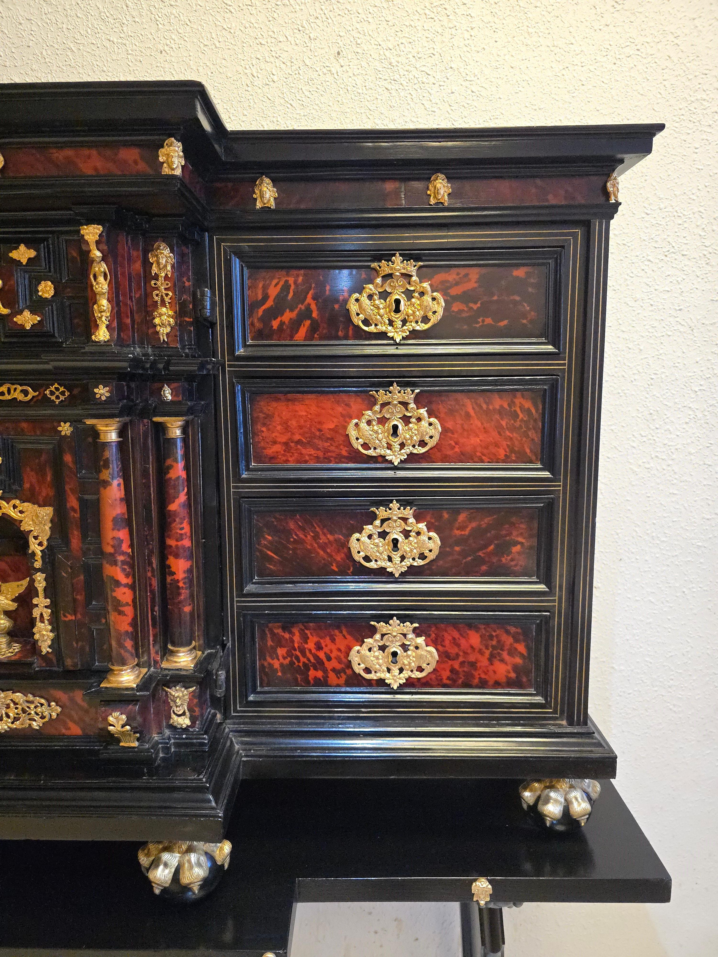 Fruitwood Italian Cabinet, 17th Century For Sale