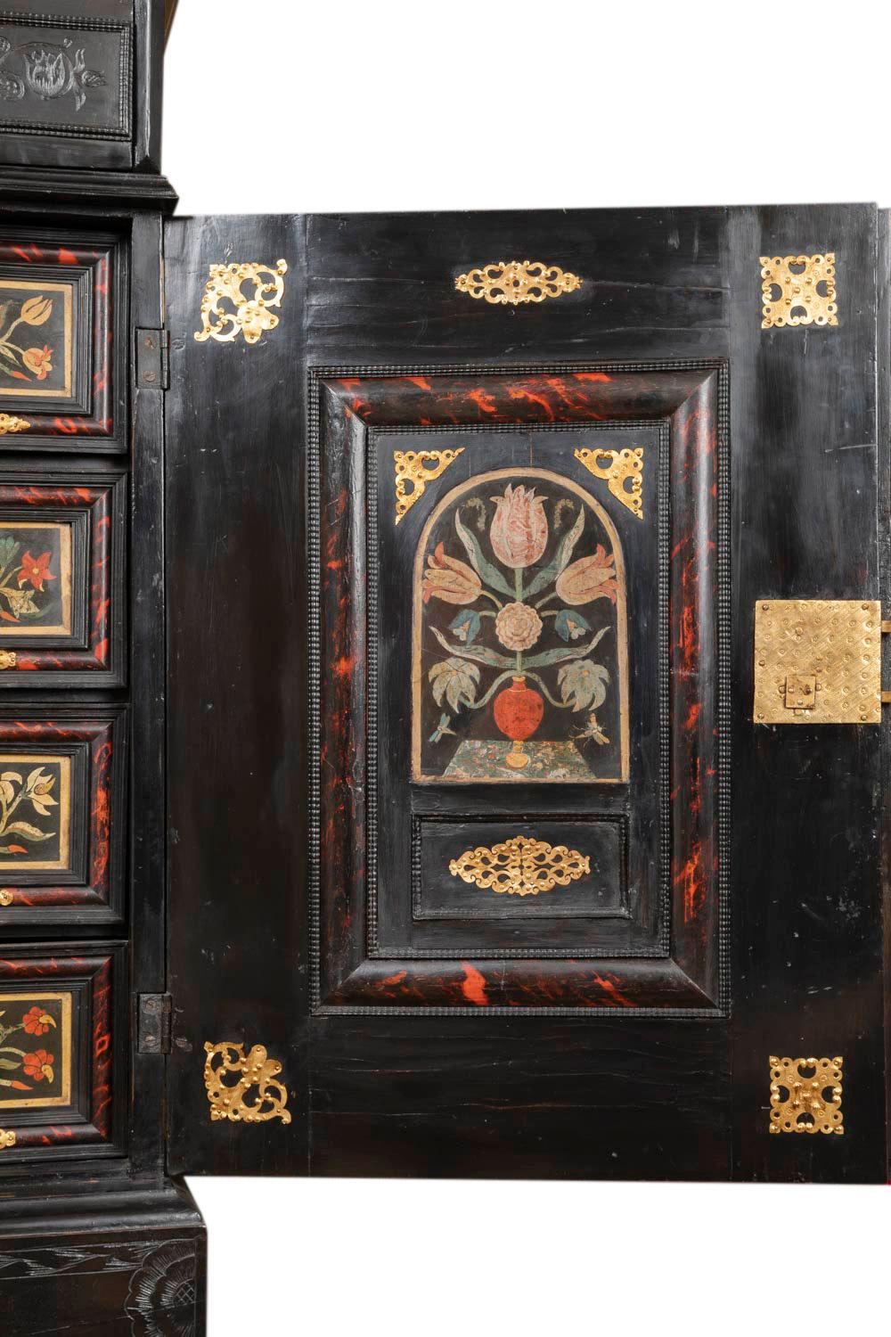 19th century italian ebony cabinets