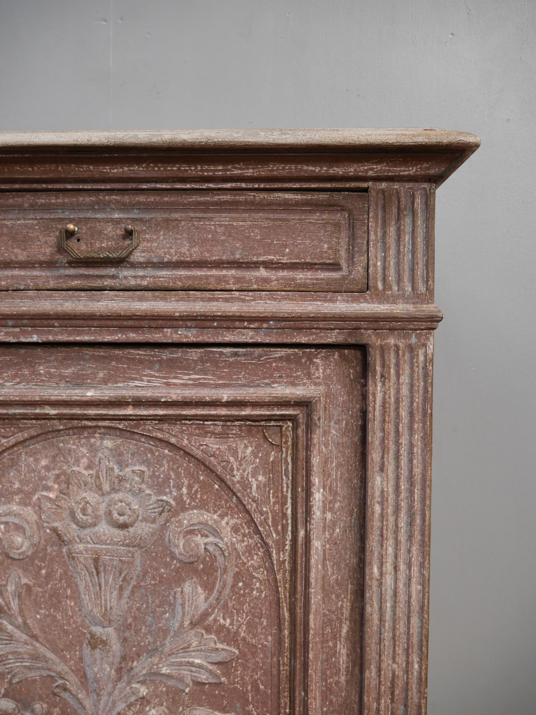 Early 20th Century Italian Cabinet in Layered Paint For Sale