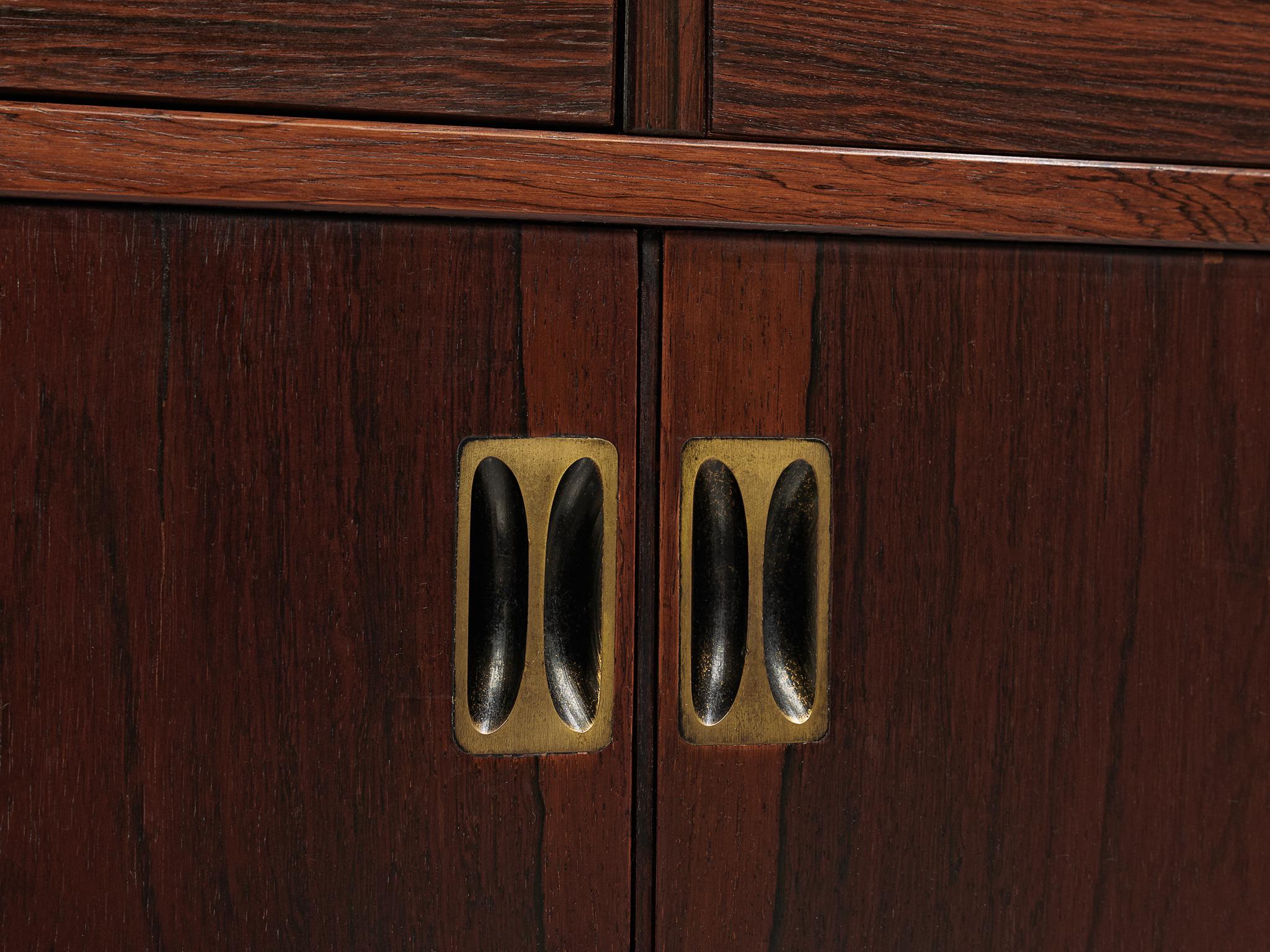 Italian Cabinet in Rosewood and Brass 1