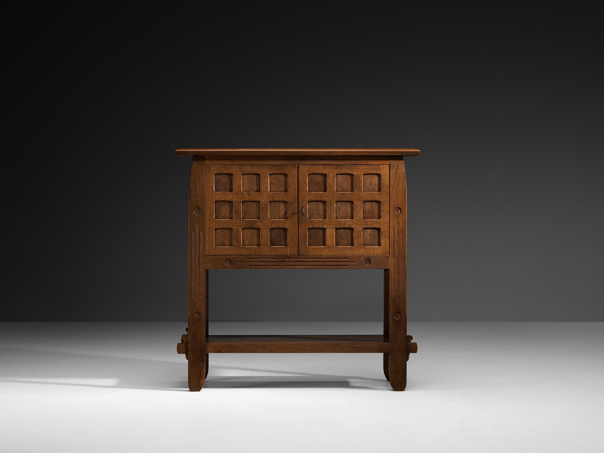 Quercia Mobile o credenza italiana su gambe alte in vendita