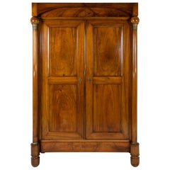 Italian Cabinet, Solid Mahogany, Around 1830