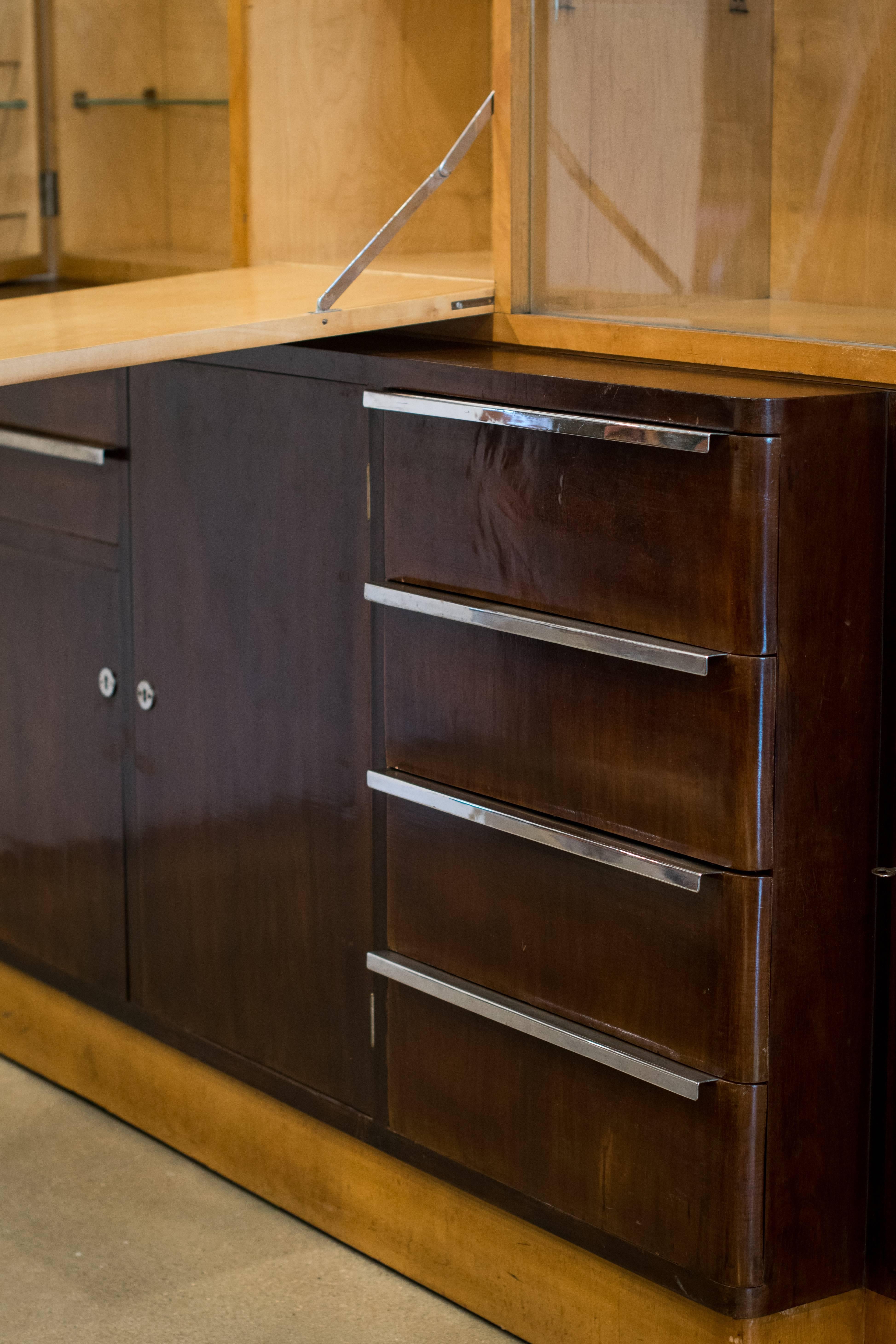 Italian Art Deco Cabinet of Birch and Rosewood, 1930-1940 5
