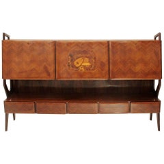 Italian Cabinet with Bar, 1950s