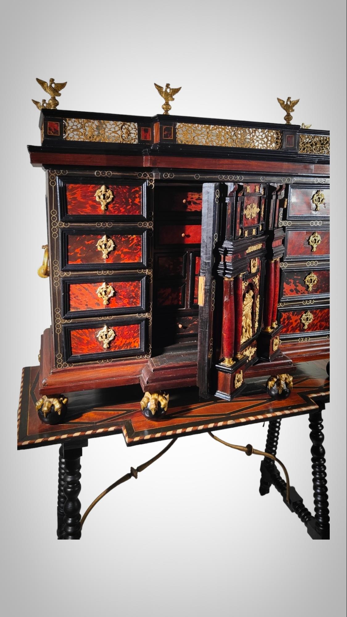 Italian Cabinet With Table, Late Seventeenth Century For Sale 5