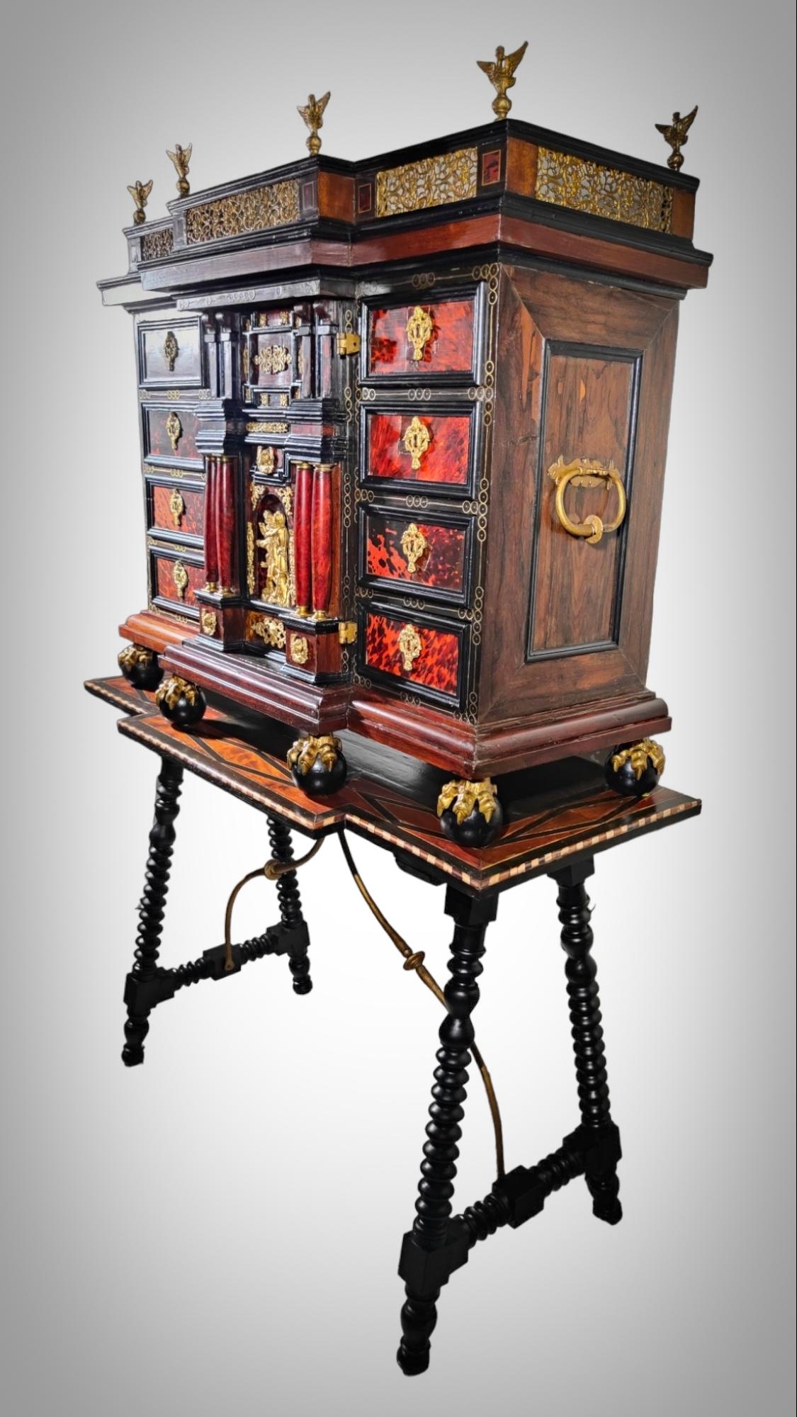 18th Century and Earlier Italian Cabinet With Table, Late Seventeenth Century For Sale