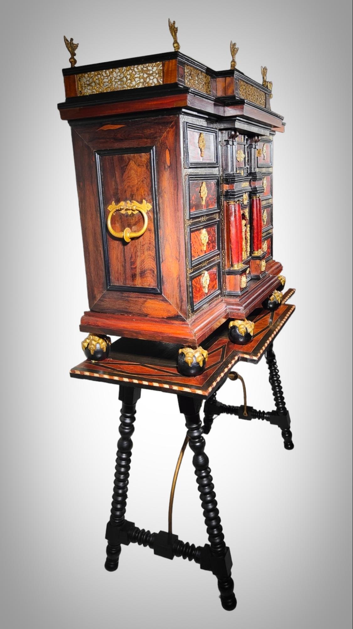 Italian Cabinet With Table, Late Seventeenth Century For Sale 1