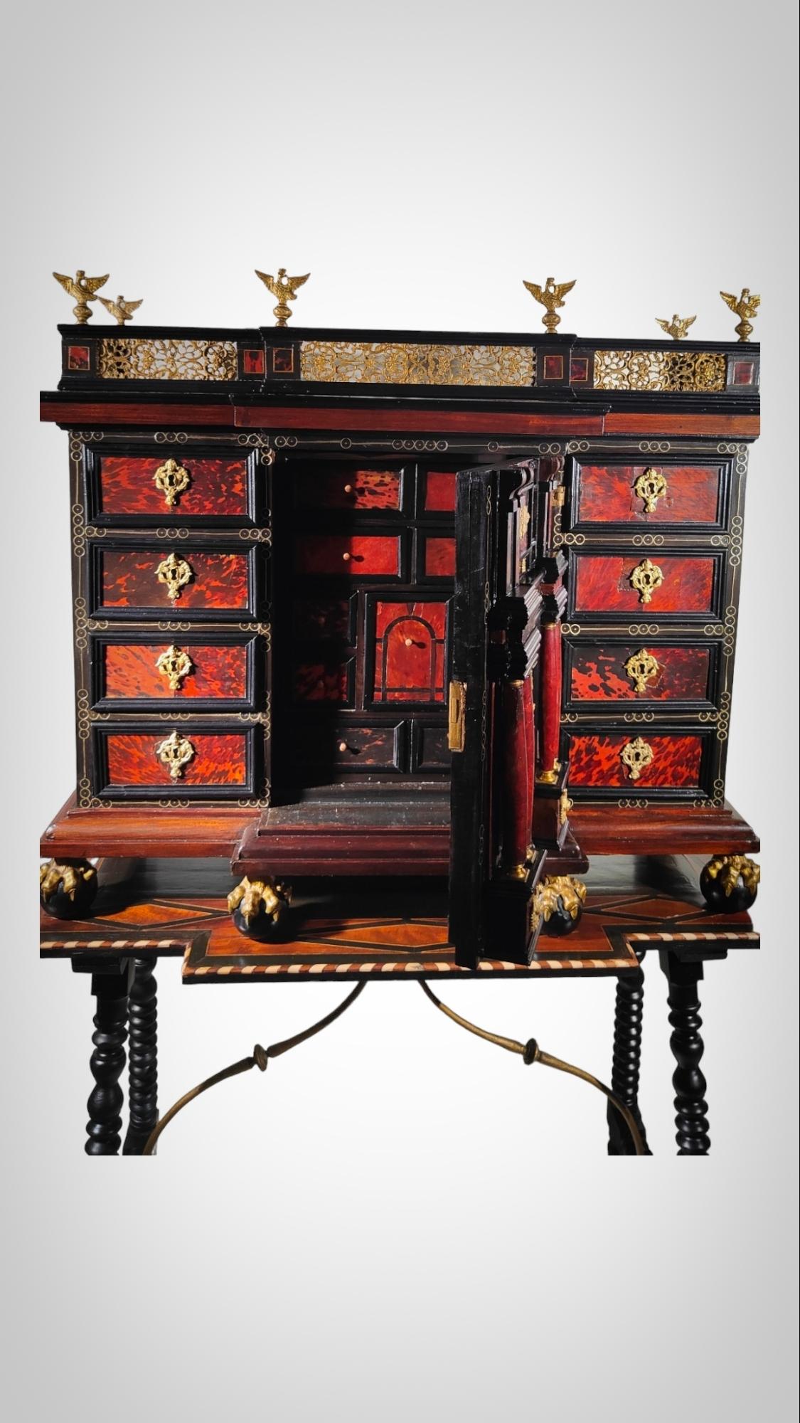 Italian Cabinet With Table, Late Seventeenth Century For Sale 2