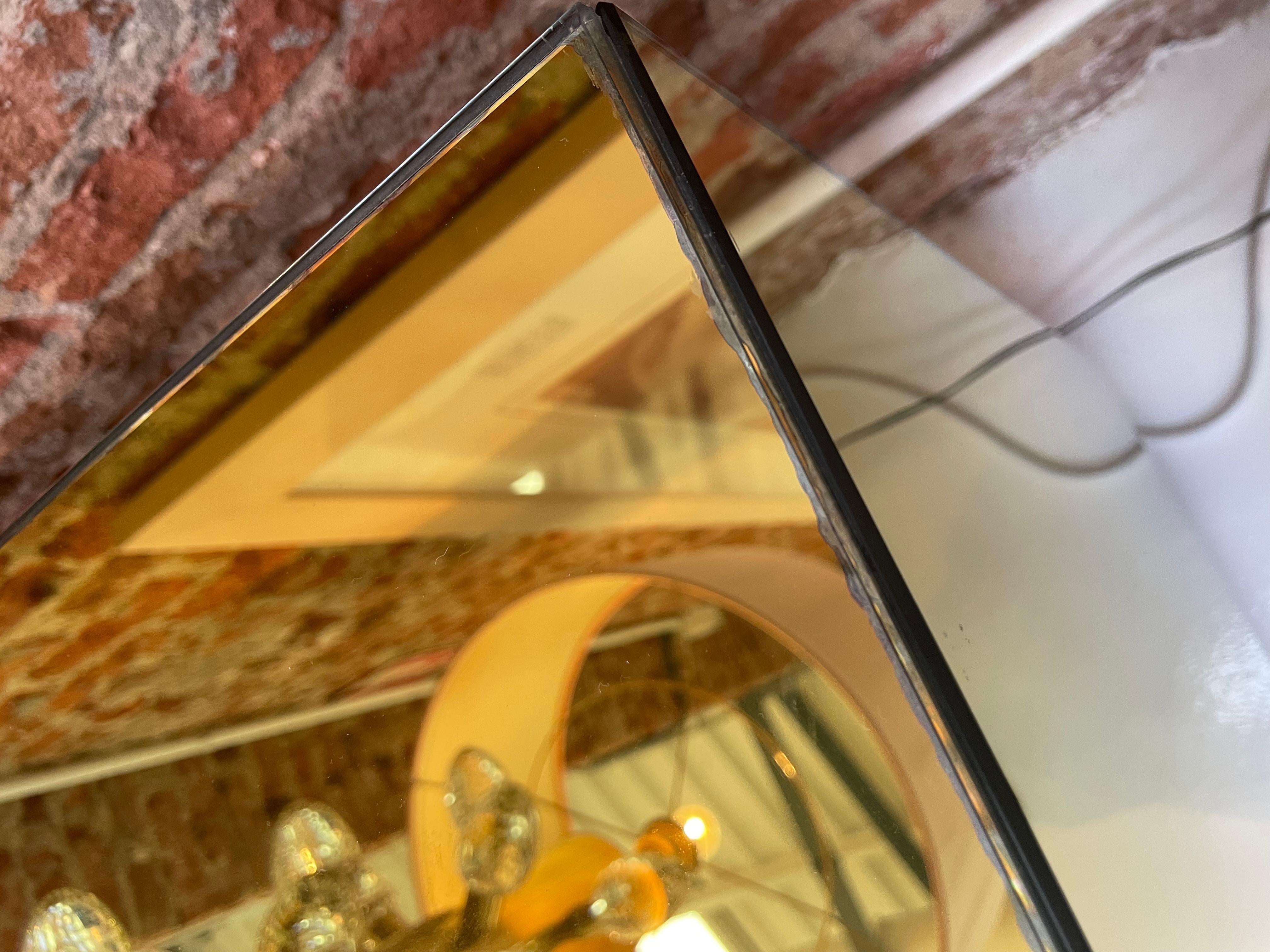 Italienische Schränke aus goldenem Murano-Glas, Spiegel und Messing, Contemporary im Angebot 5