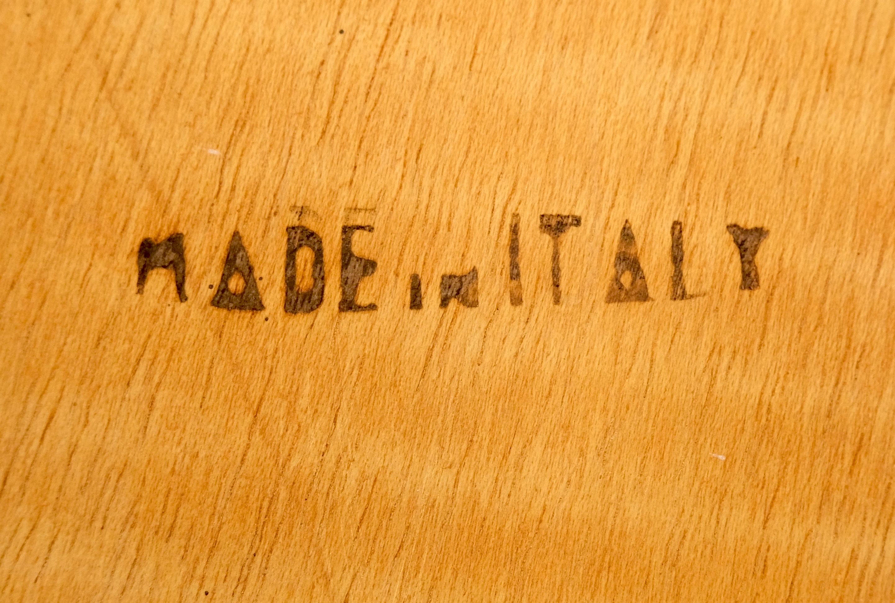 20th Century Italian Cabriole Leg Parquetry Top Oak Game Table Made in Italy MINT! For Sale