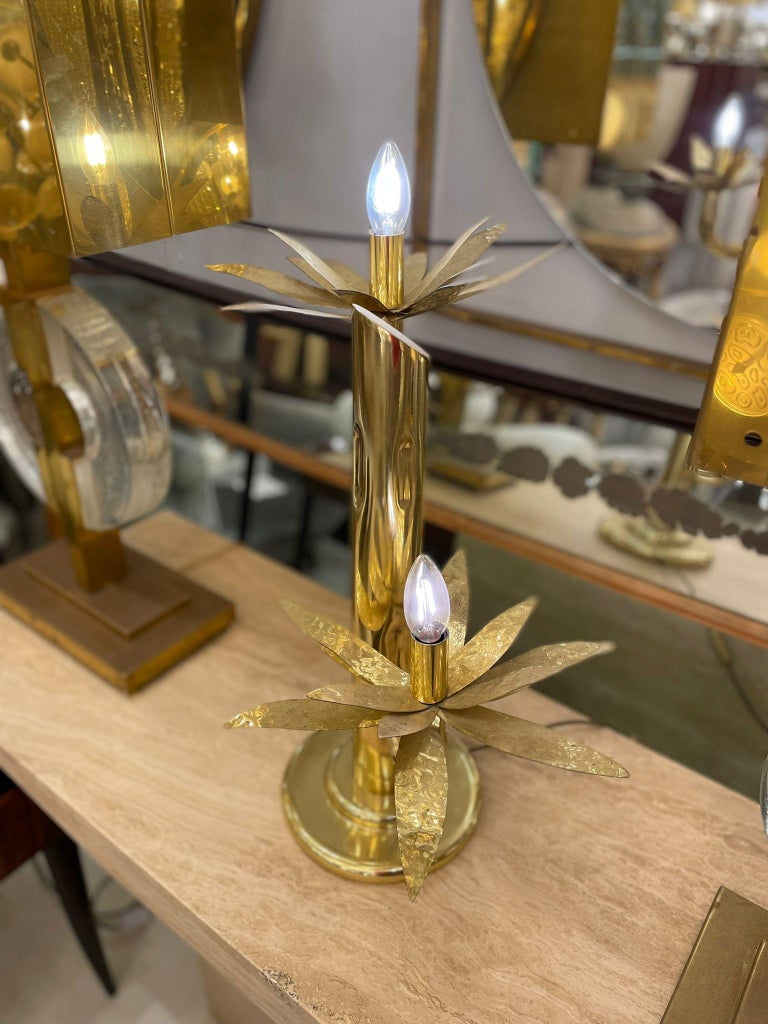 Italian Cactus Brass Table Lamp, circa 1960 For Sale at 1stDibs