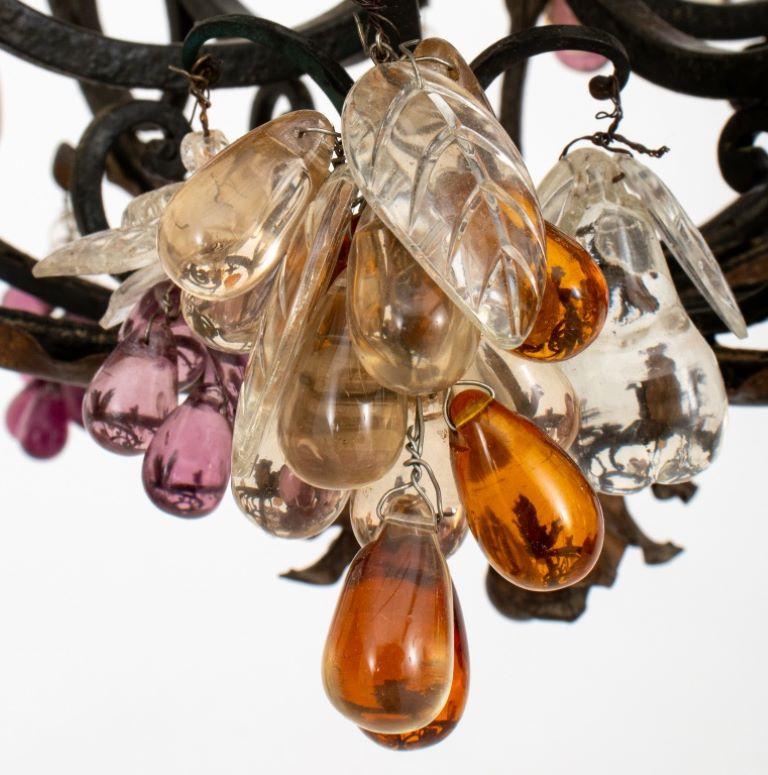 Other Italian Cage Form Glass Hung Chandelier, 21st C For Sale