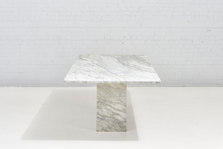 Italian Calacatta Marble Dining Table, Stone International, 1970 at 1stDibs