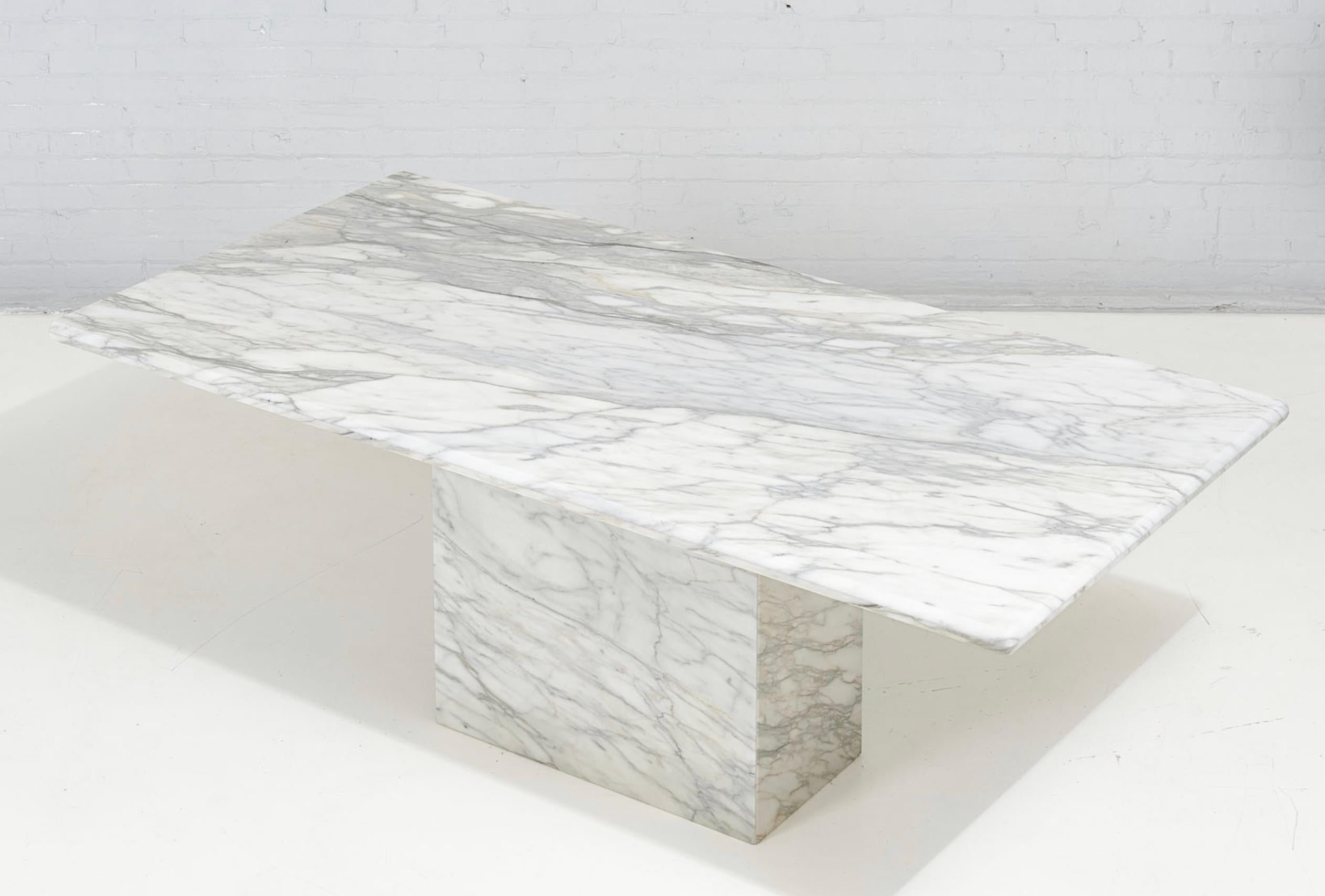 Italian Calacatta Marble Dining Table, Stone International, 1970 3