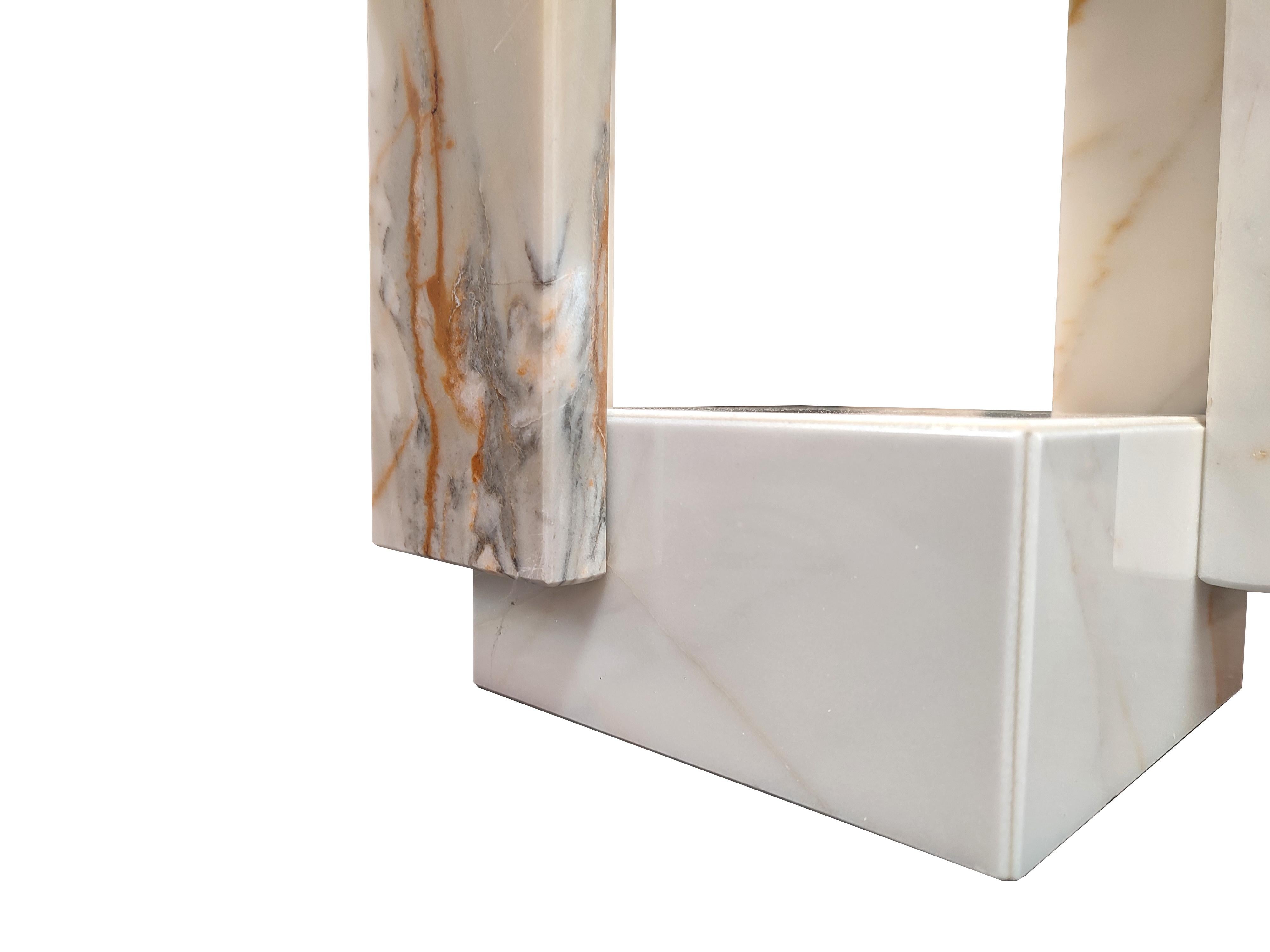 XXI secolo e contemporaneo Lampada italiana in marmo Calacatta Design contemporaneo Mobili da collezione Spagna in vendita