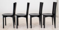 Italian Calligaris Black Lacquered Chair, 4