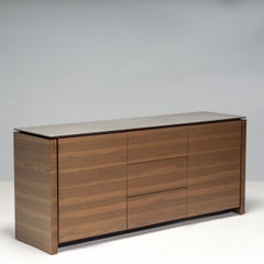 Credenza italiana Calligaris Mag, Wood & Glass