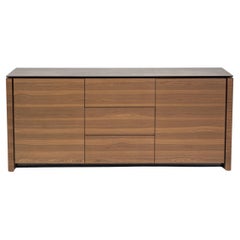 Italian Calligaris Mag Sideboard, Wood & Glass
