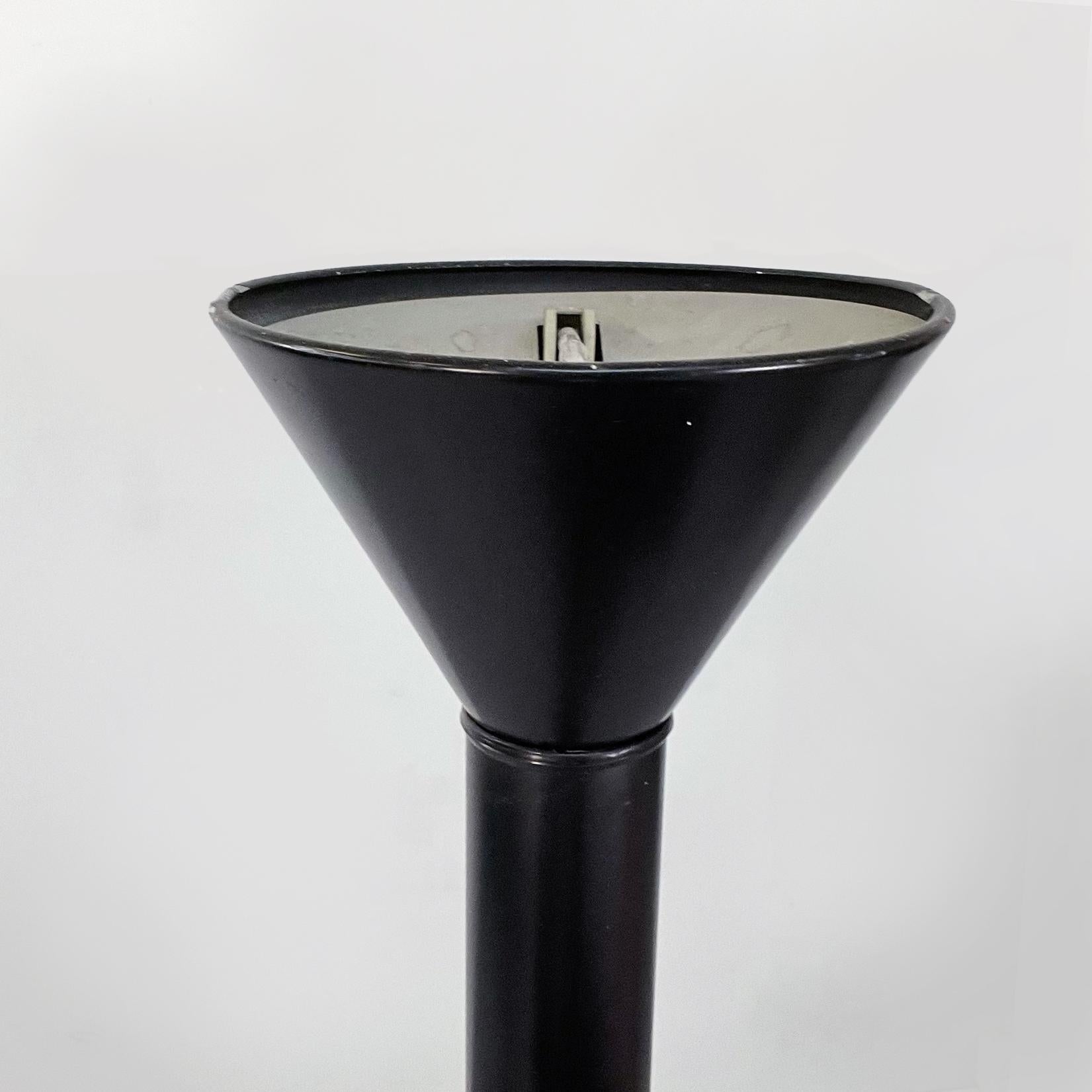 Italian Mid-Century Callimaco Black Steel Floor Lamp Sottsass for Artemide, 1980 For Sale 8