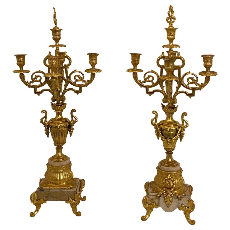 Italian Candelabras 24Karat Gold at 1stDibs