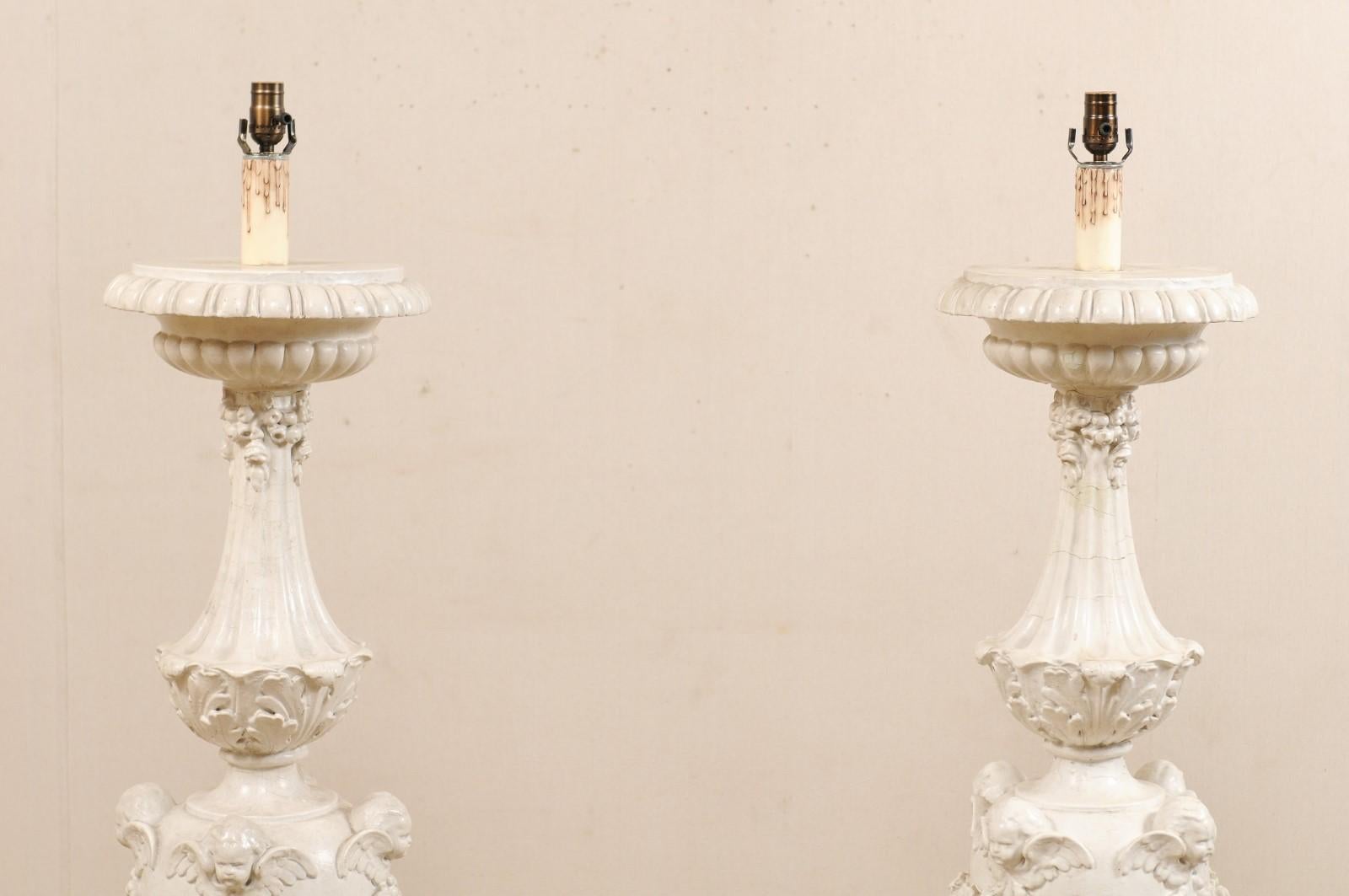 Italian Candlestick Floor Lamps, 19th Century 1