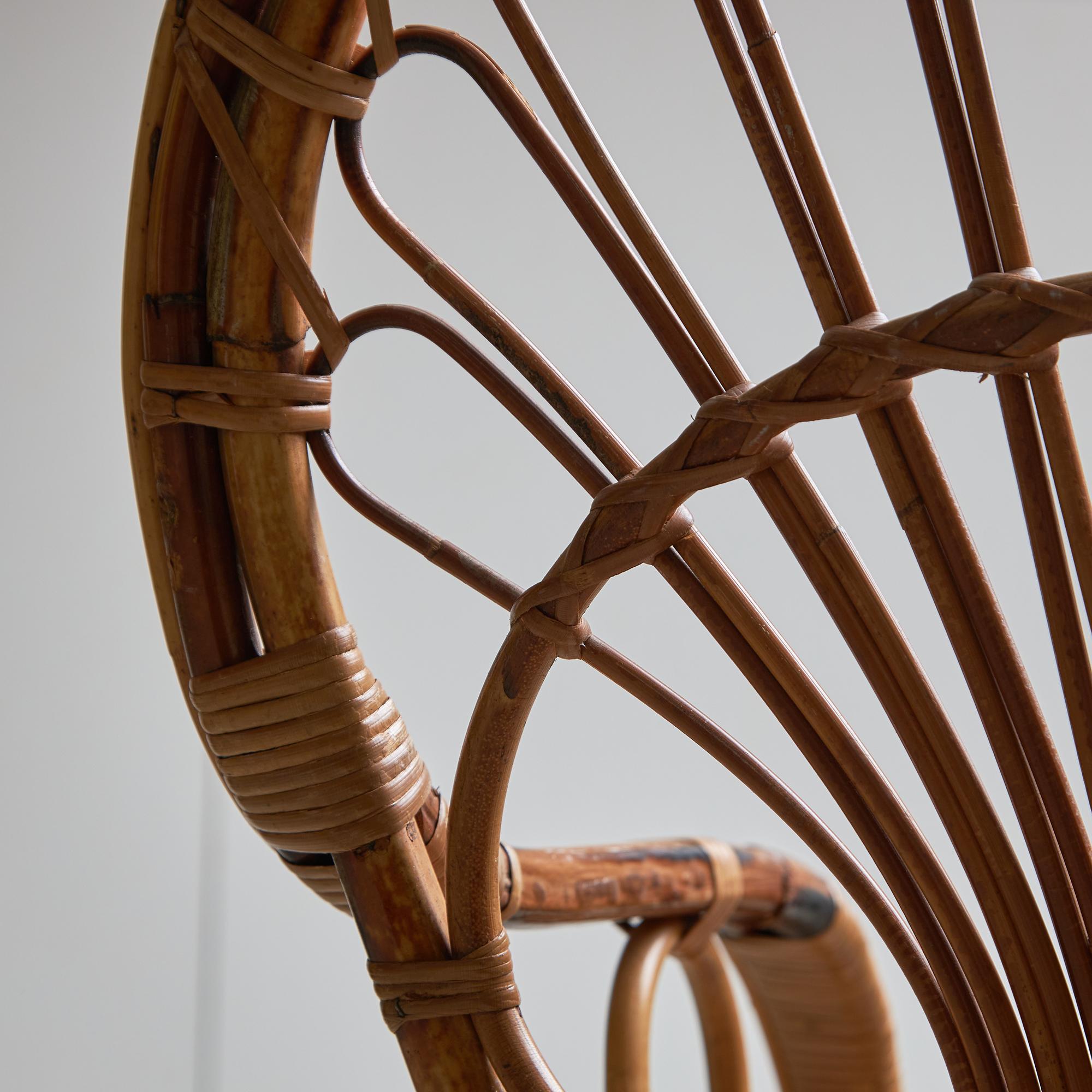 Italian Cane Garden Armchair 6
