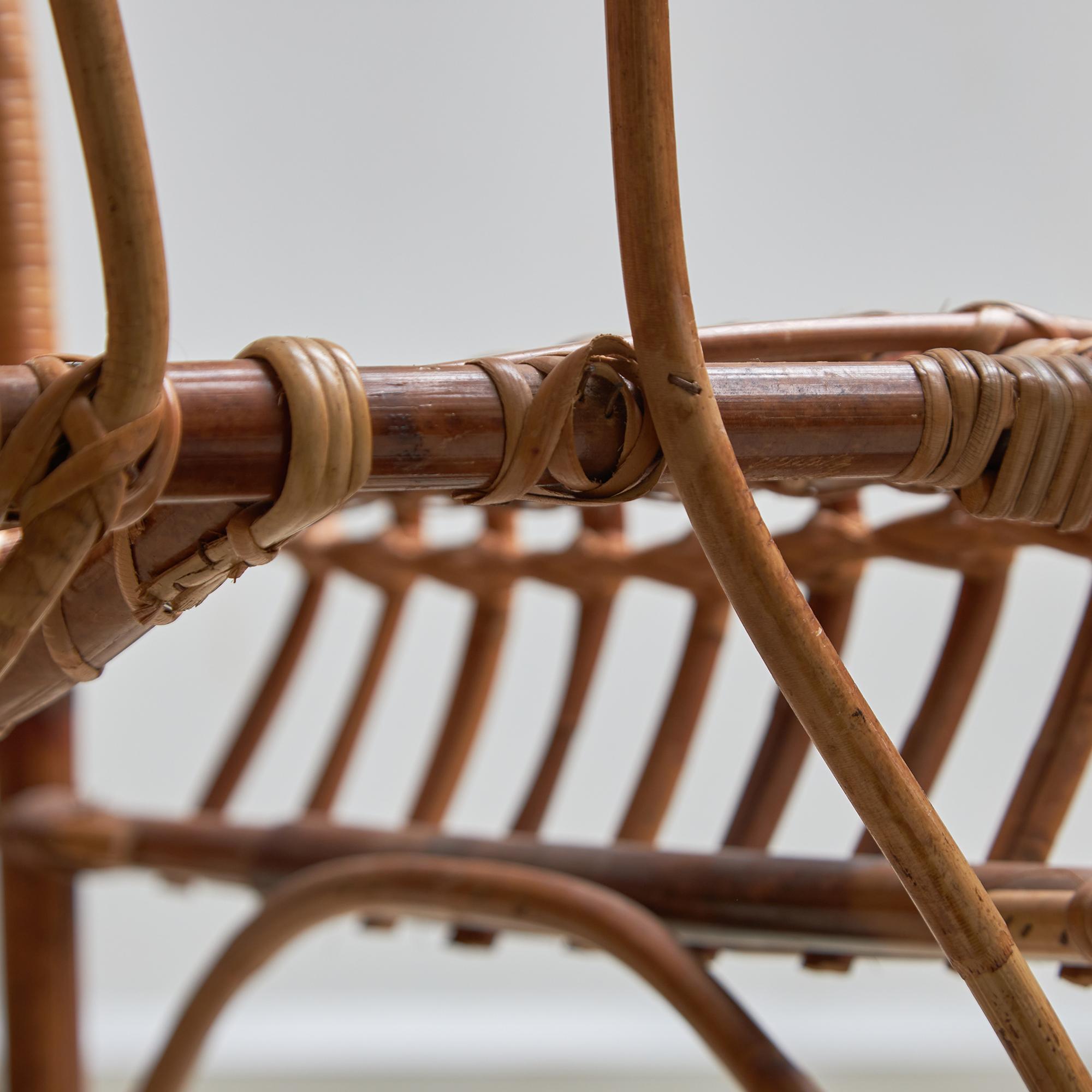 Italian Cane Garden Armchair 7