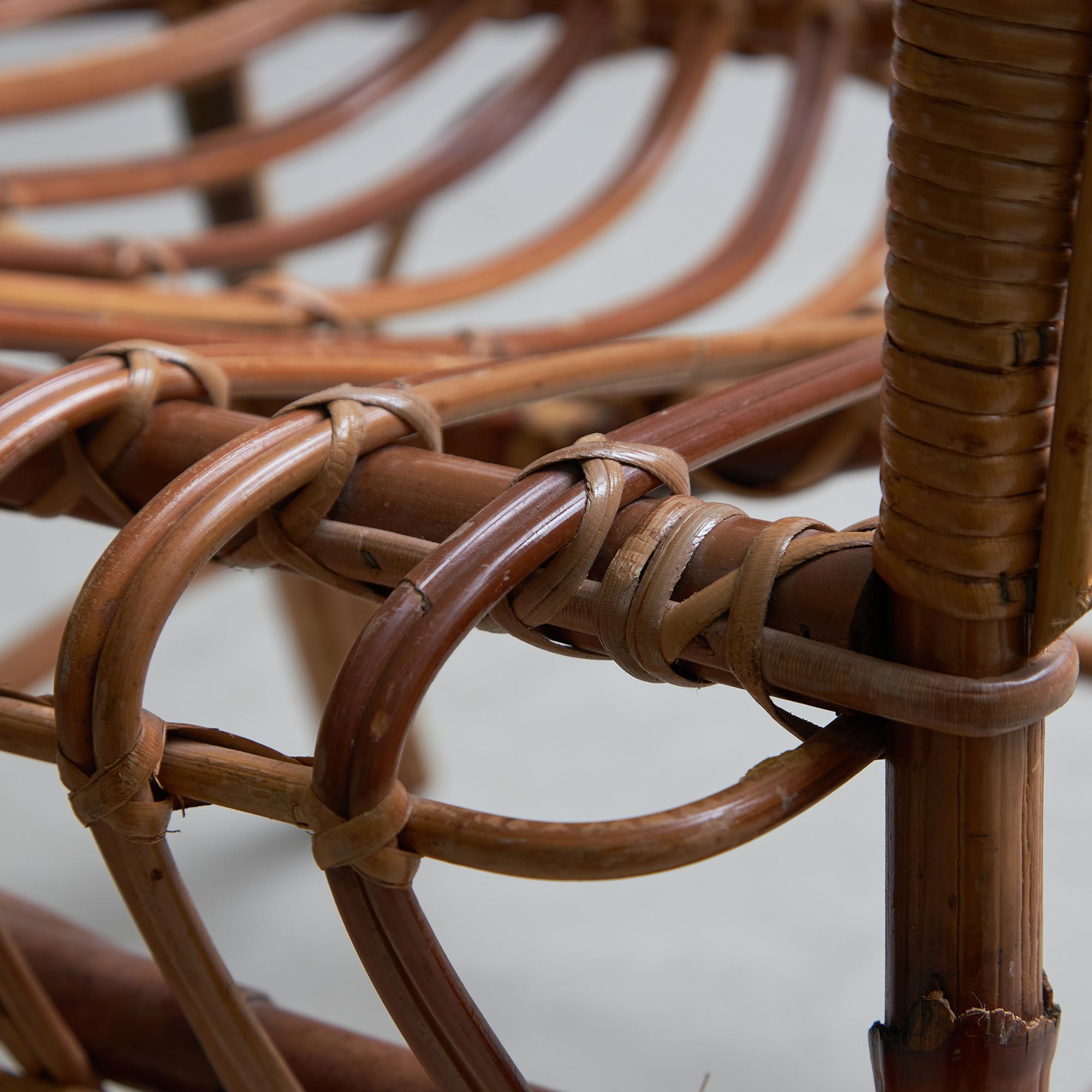 Italian Cane Garden Armchair 4