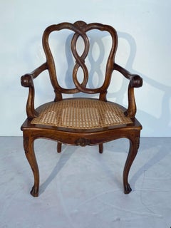 Italian Cane Seat Dining Chairs Set of 6