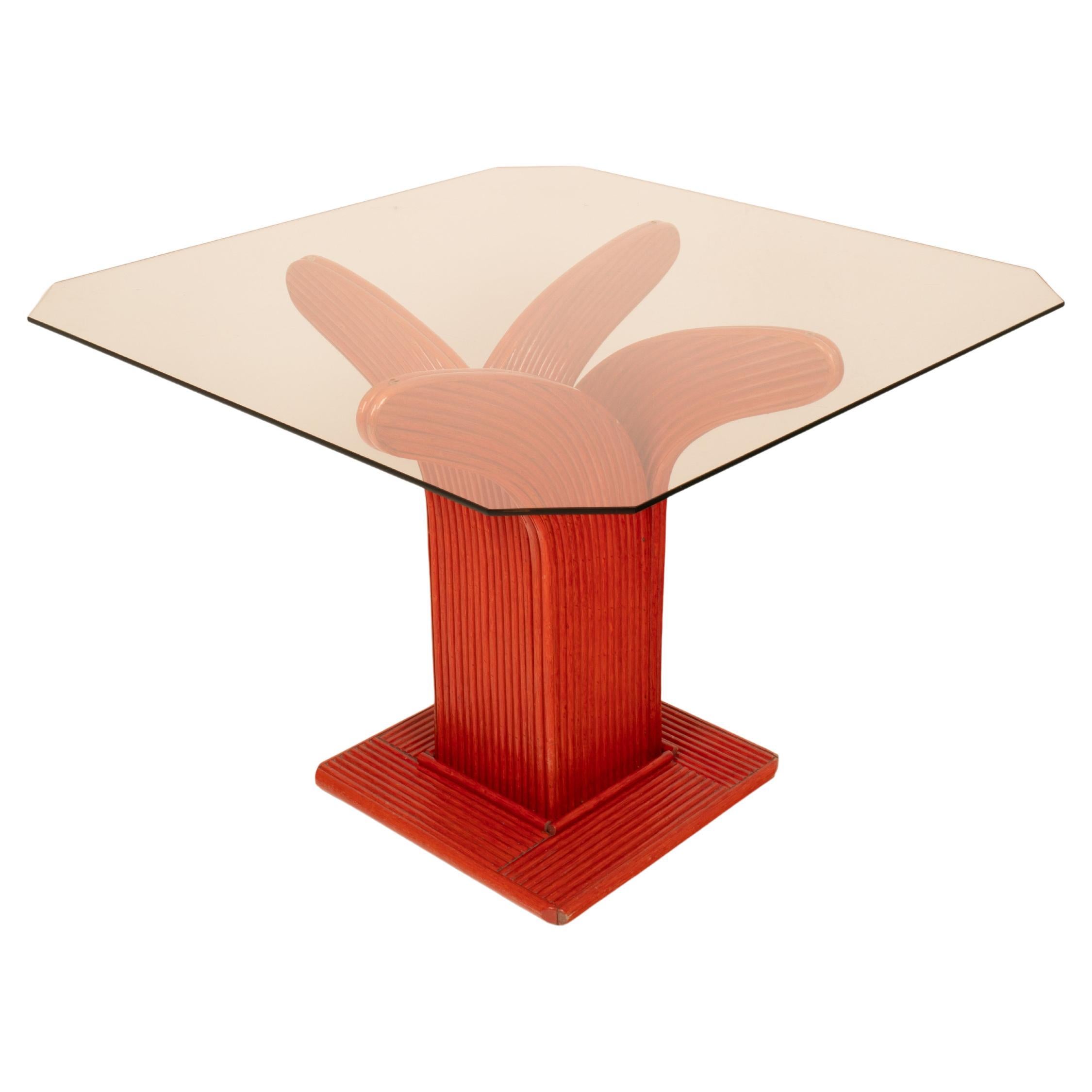 Italian Cane Table by Vivai Del Sud, 1980