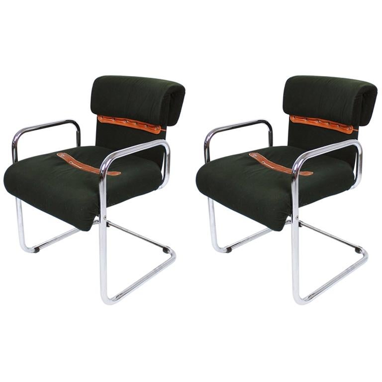 Italian Cantilever Armchairs by Guido Faleschini for Mariani For Sale