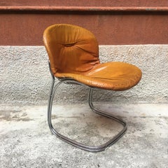 Italienischer freischwingender Esszimmerstuhl:: entworfen von Gastone Rinaldi für RIMA:: 1970er Jahre