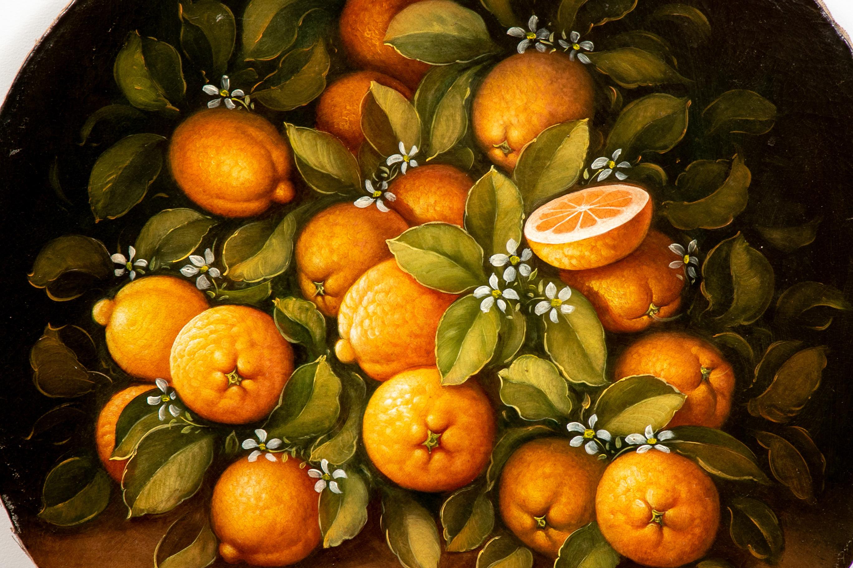 20th Century Italian Canvas Depicting Lemons by Francesco Maffei