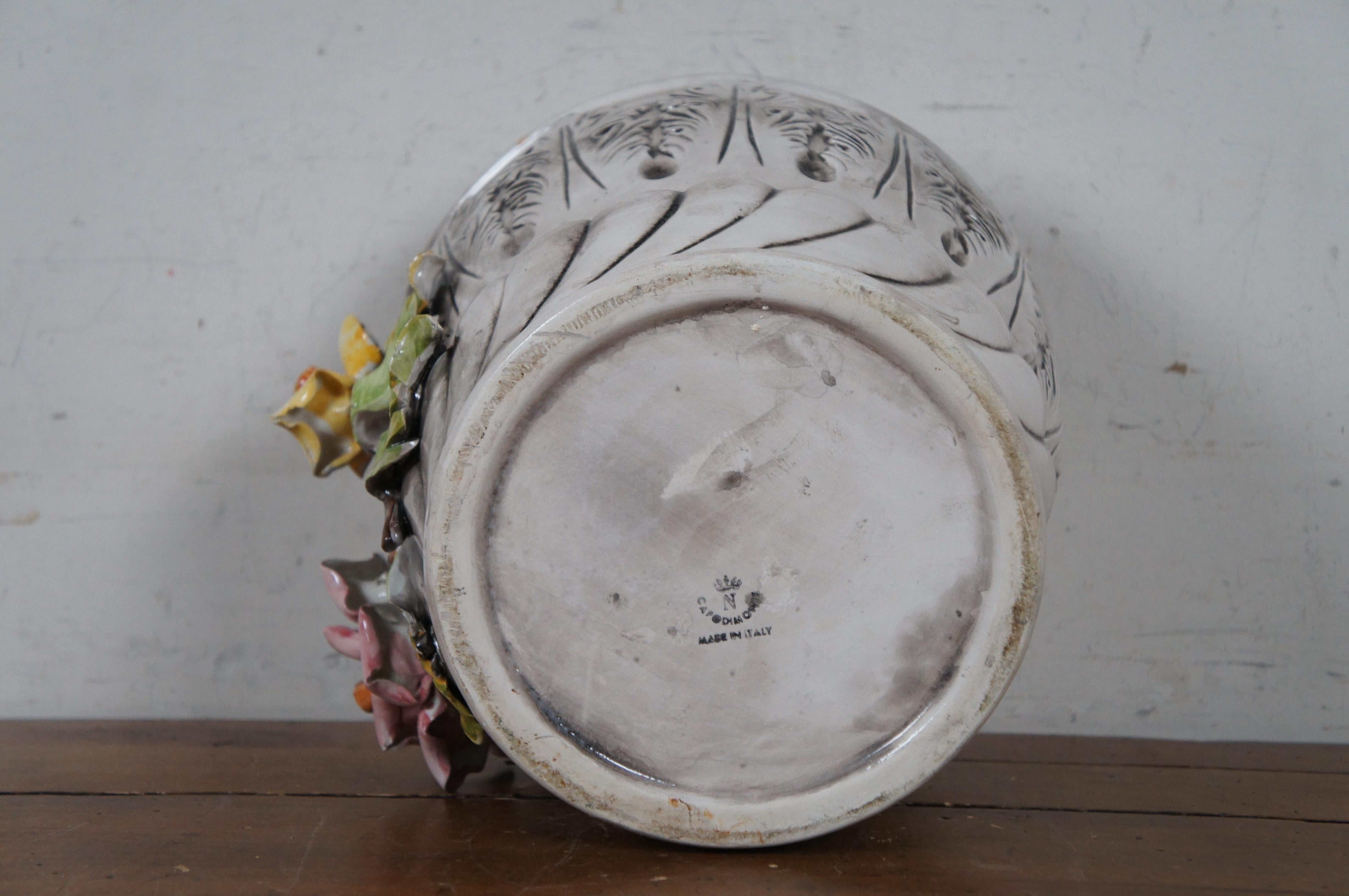 Capodimonte Porcelaine Italienne Jardinière Rose Jardiniere Flower Pot Cachepot 11