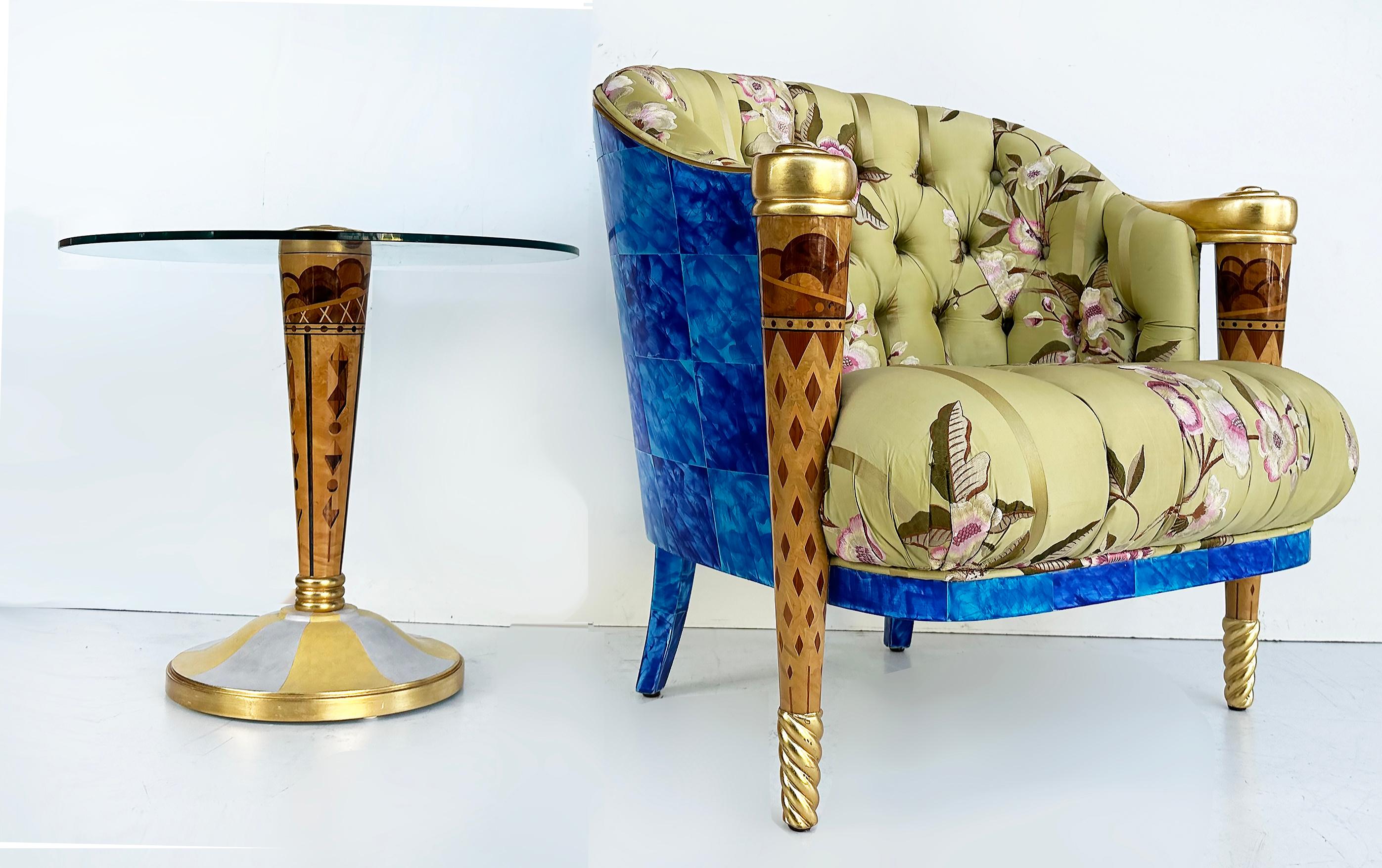 Italian Carlo Rampazzi  Inlay Table by Colombostile from 