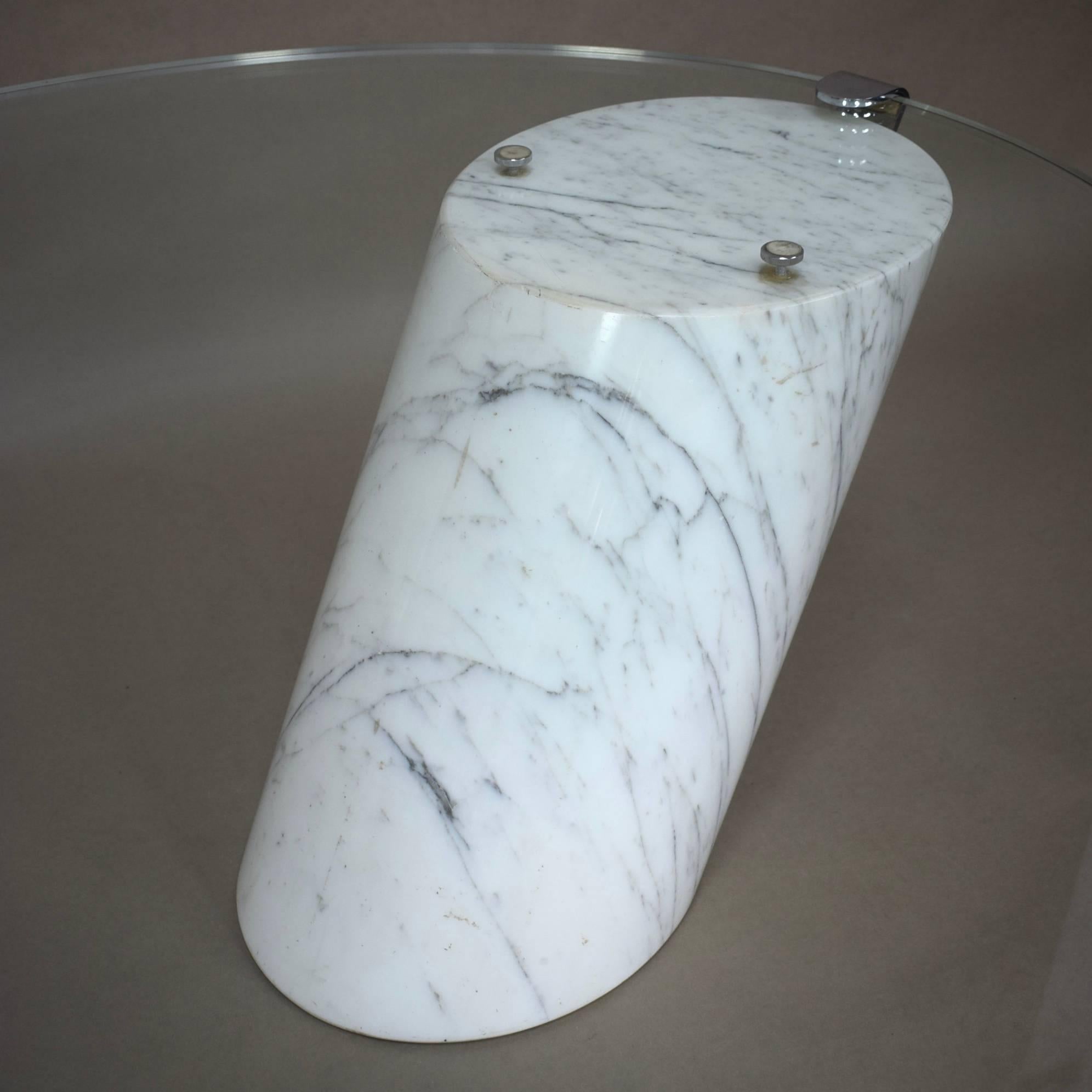 Italian Carrara Marble Cocktail Coffee Table by Pace, 1970s 3