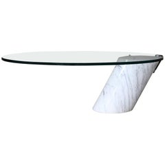 Italian Carrara Marble Cocktail Coffee Table by Pace, 1970s