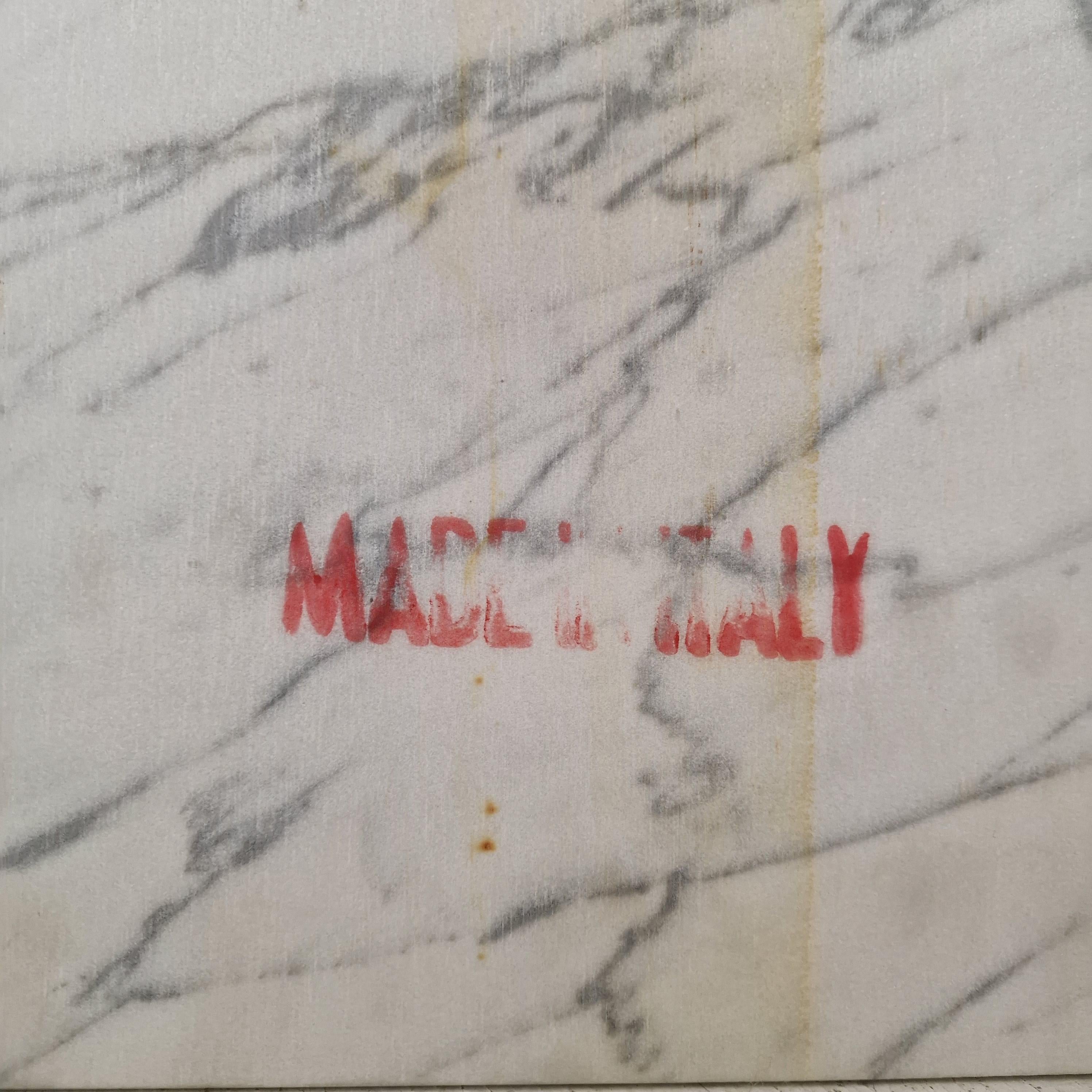 Italian Carrara Marble Coffee Table, 1980s For Sale 10