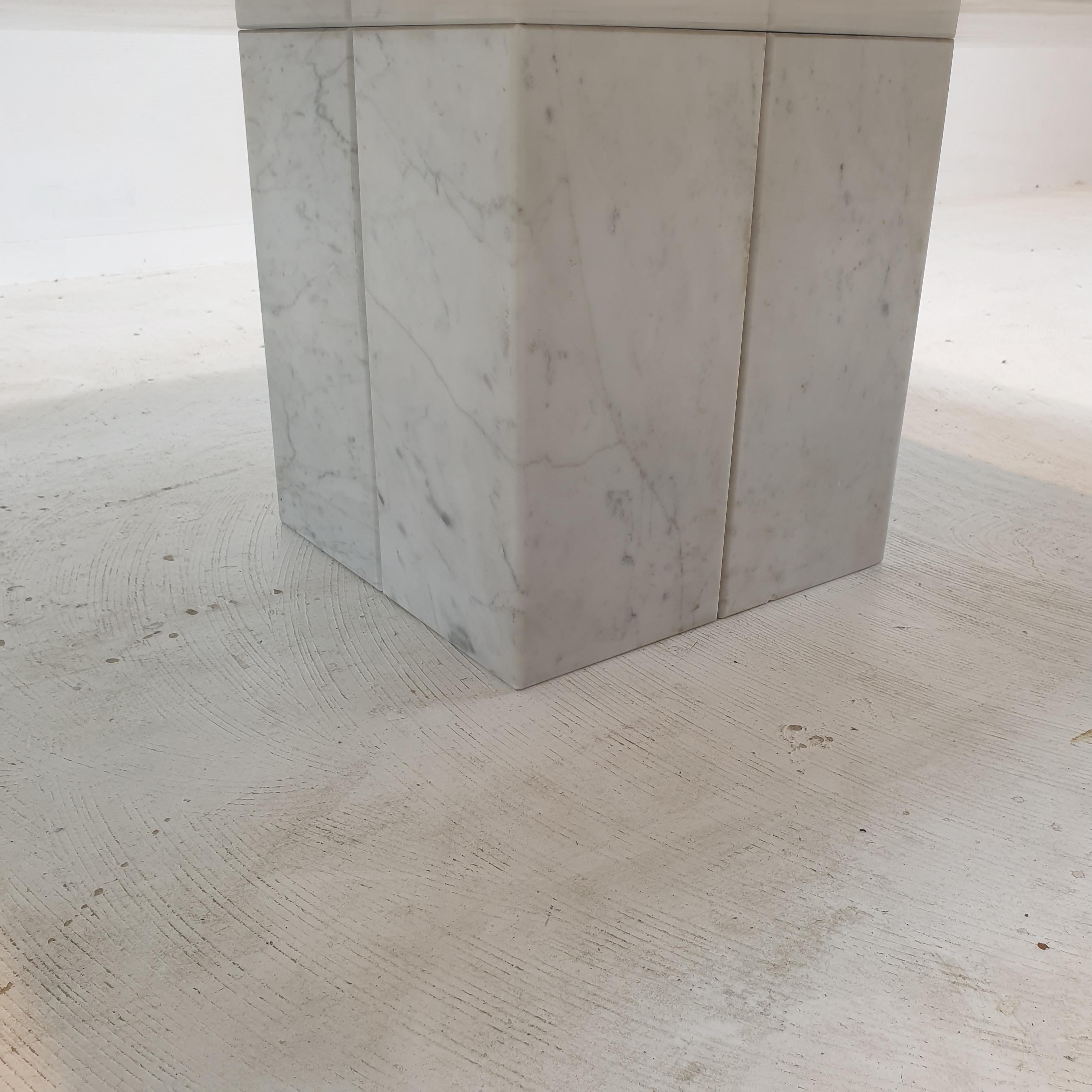 Italian Carrara Marble Coffee Table, 1990's For Sale 10