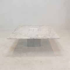 Italian Carrara Marble Coffee Table, 1990's