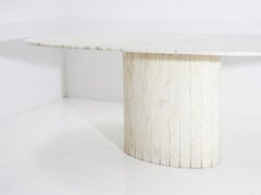 Italian Carrara Marble Dining Table, 1970s