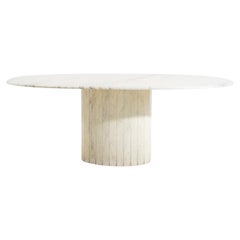 Italian Carrara Marble Dining Table, 1970s