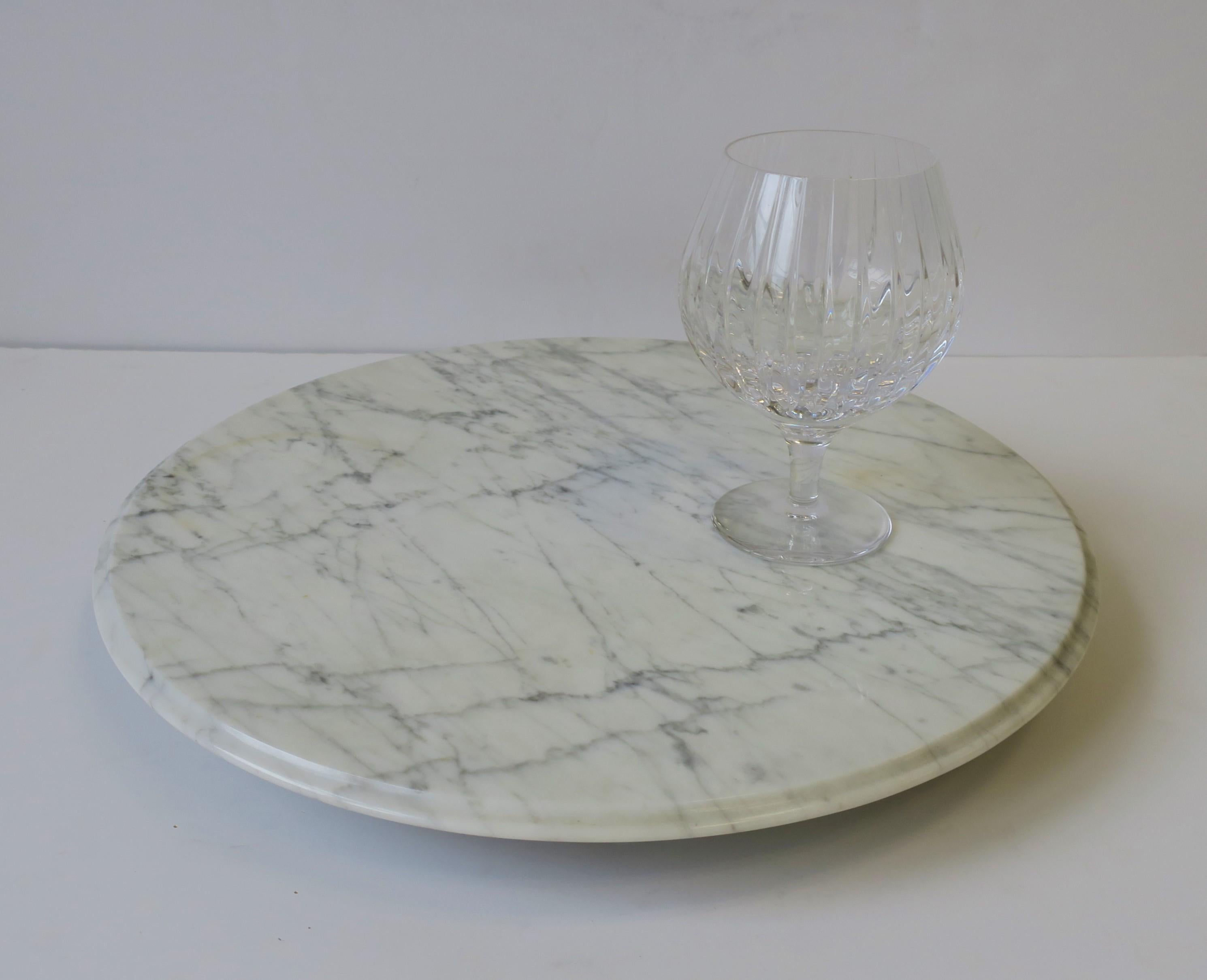 Italian Carrara Marble Lazy Susan 3