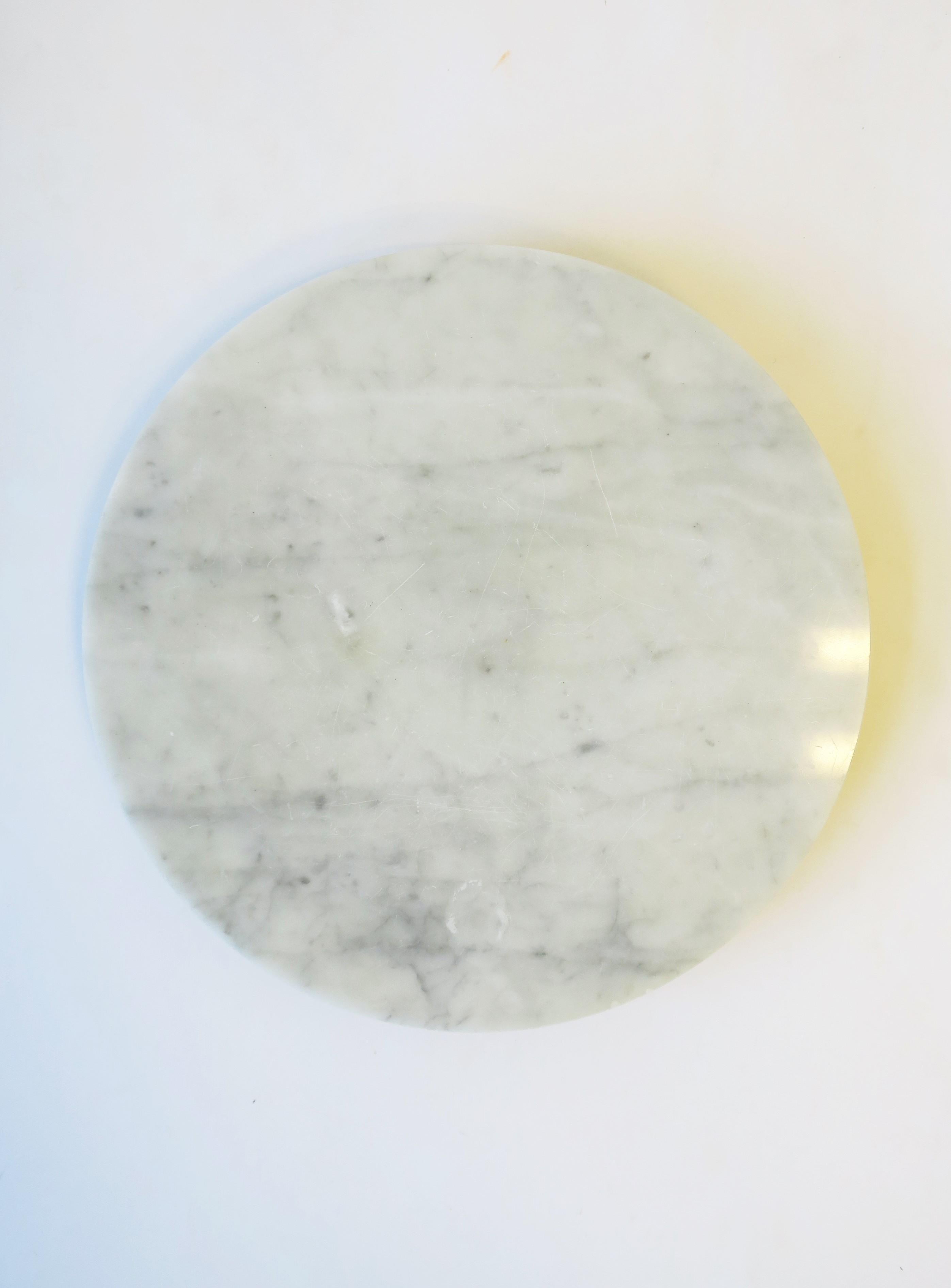 Modern Italian Carrara Marble Lazy Susan