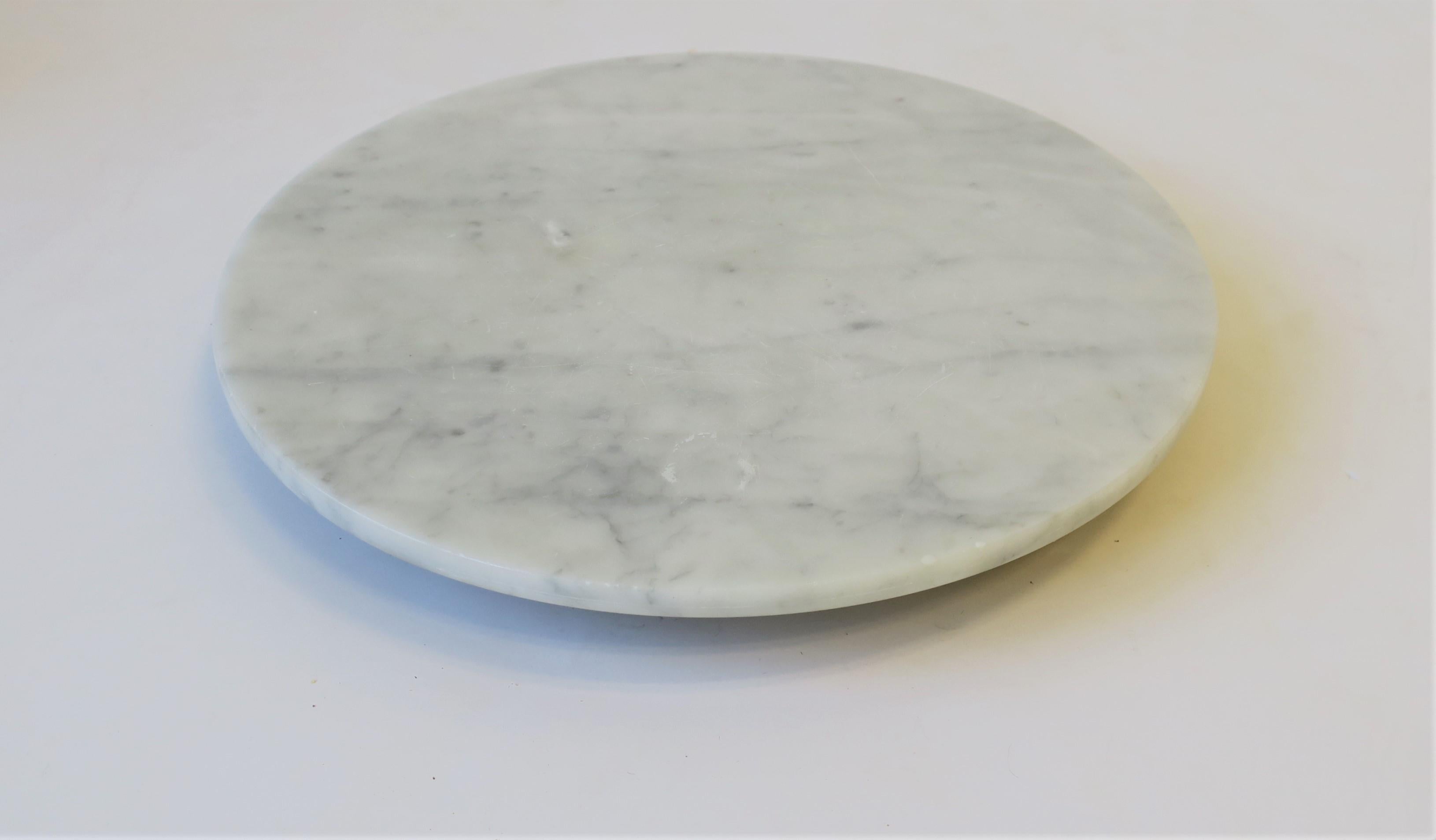 Italian Carrara Marble Lazy Susan 1