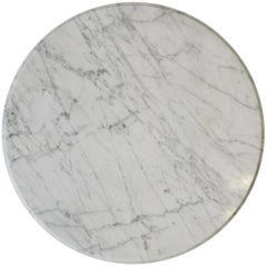 Vintage Italian Carrara Marble Lazy Susan