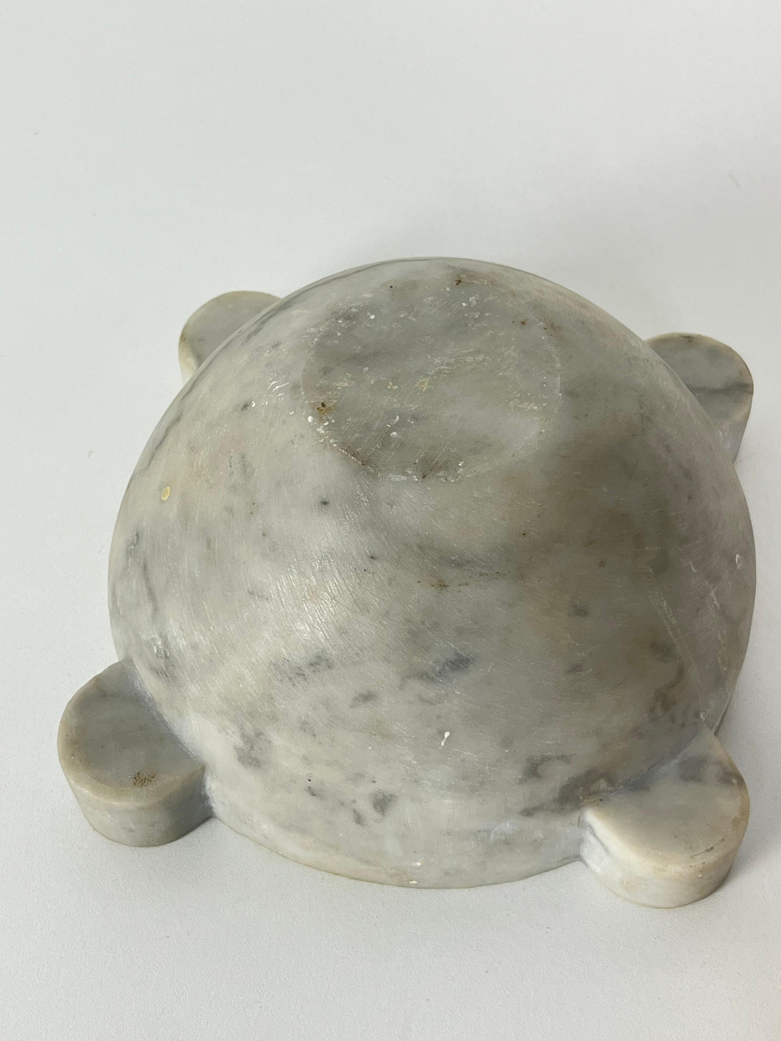 Italian Carrara Marble Mortar and Beechwood Pestle, 1960s In Good Condition For Sale In Palermo, IT