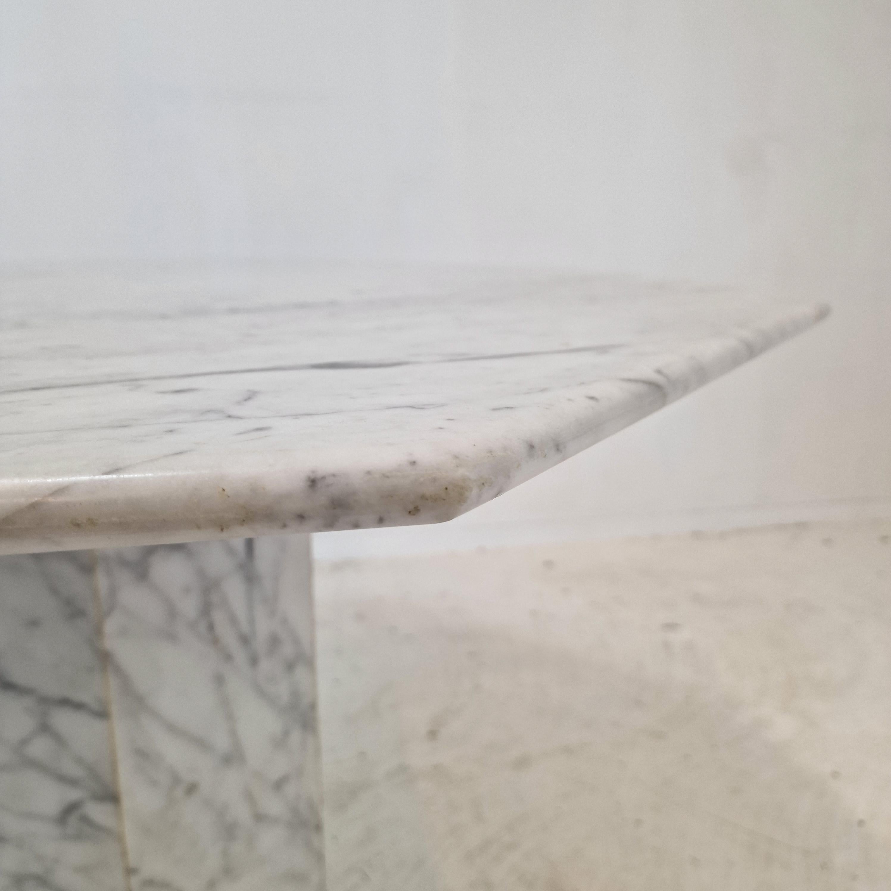 Italian Carrara Marble Octagon Garden or Dining Table, 1960s For Sale 11